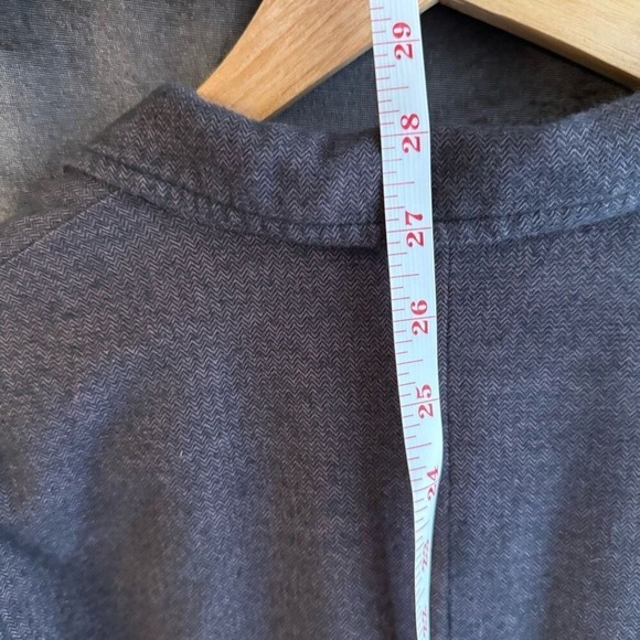 Hinge‎ Womens Blazer Size S Linen Cotton Blend Ruffles Artsy Office Career - Picture 10 of 11